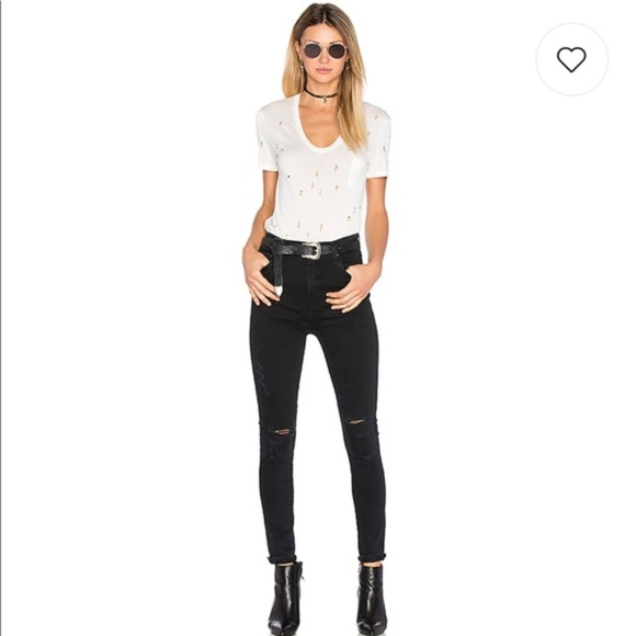 Agolde Denim - AGOLDE ROXANNE SUPER HIGH RISE SKINNY BLACK - 28